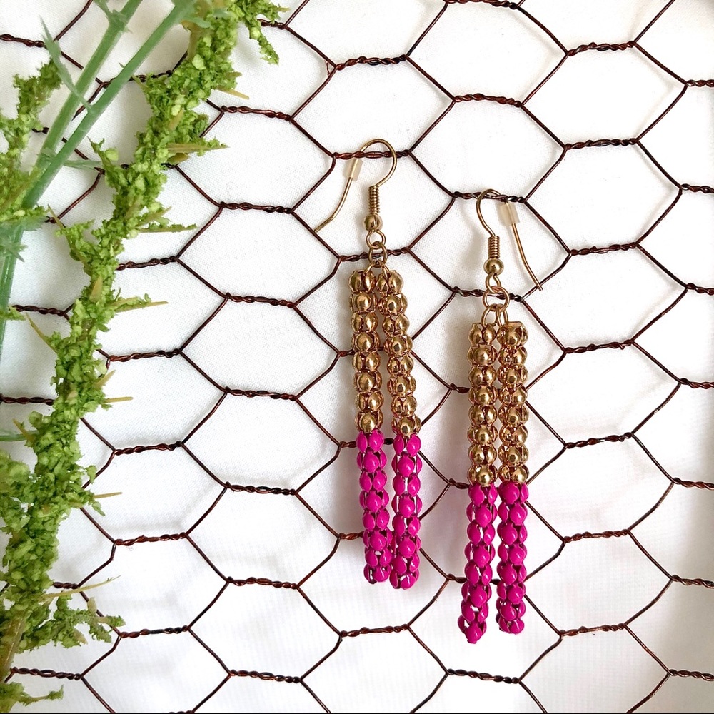 Pink + Gold Earrings